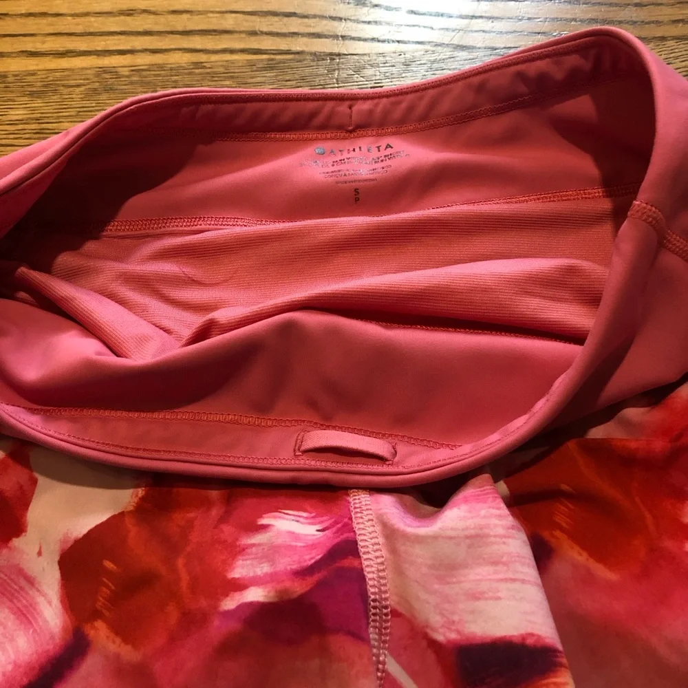 Athleta Run With It Shorts Pink Floral